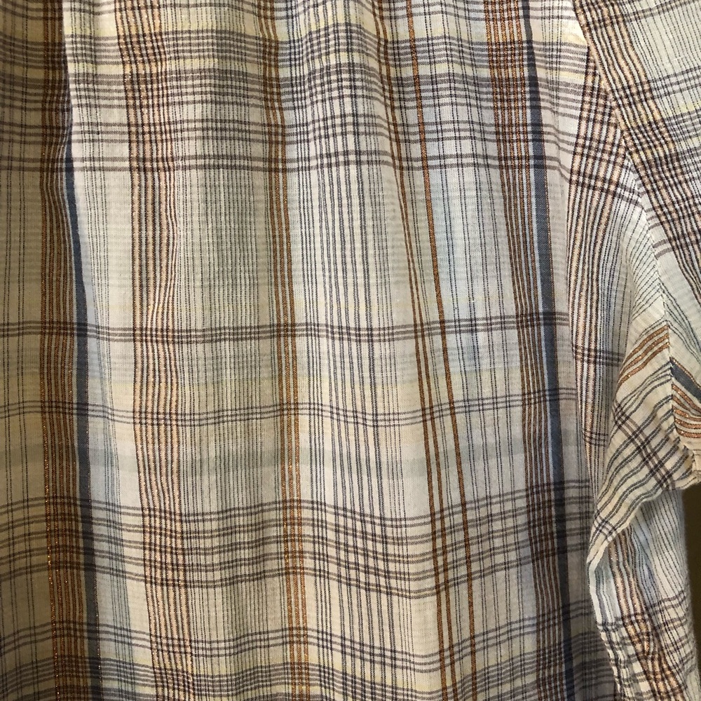 J. Crew sheer gold metallic blouse size XS - Picture 3 of 5
